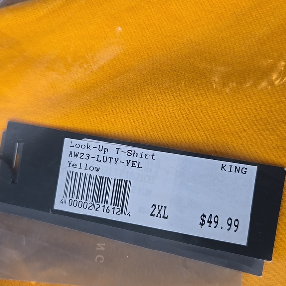 NIP Men's King Look Up T-Shirt Size 2XL Color Yellow - Picture 11 of 11